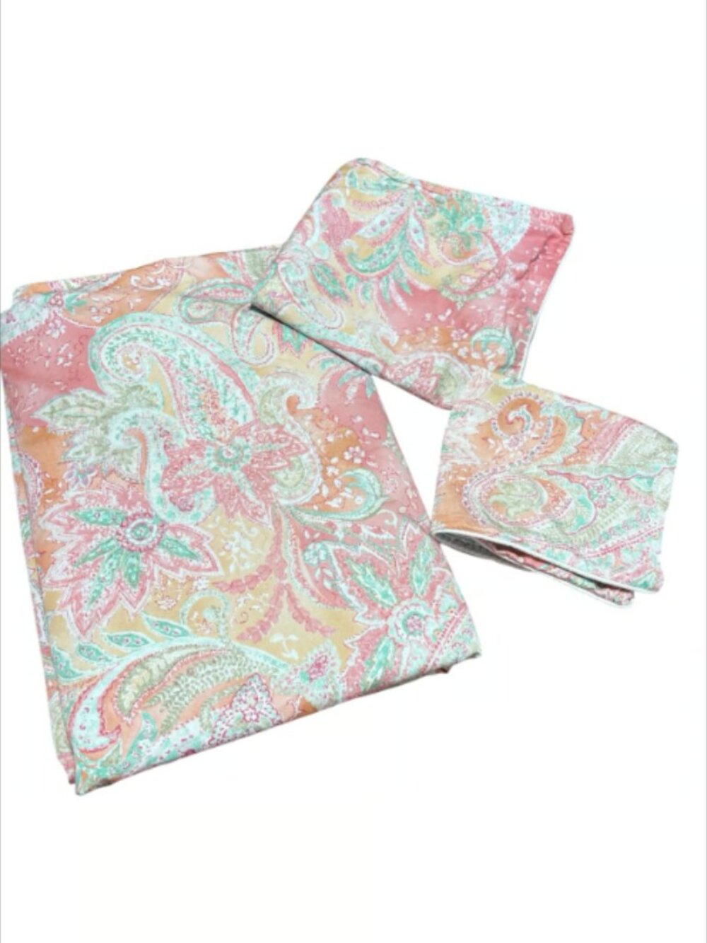 Lauren Ralph Lauren Jamaica Paisley Queen Duvet Shams Set 450TC Cotton Sateen
